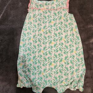 Carter’s 18M Green Leaf Romper Ruffle Strap Summer Outfit
